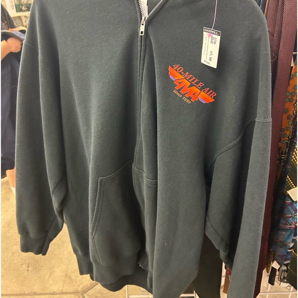 Black zip up hoodie